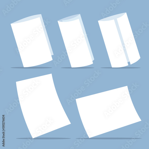 Quadro em tela Conjunto de maquetas de papelería en blanco
