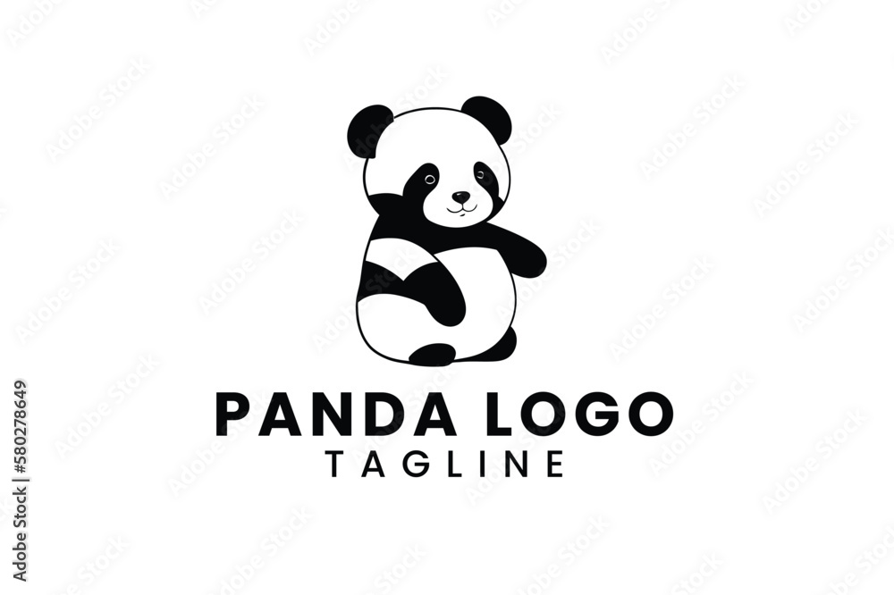 panda logo, minimal panda logo, panda studio logo, unique panda logo, panda logo design, creartive panda