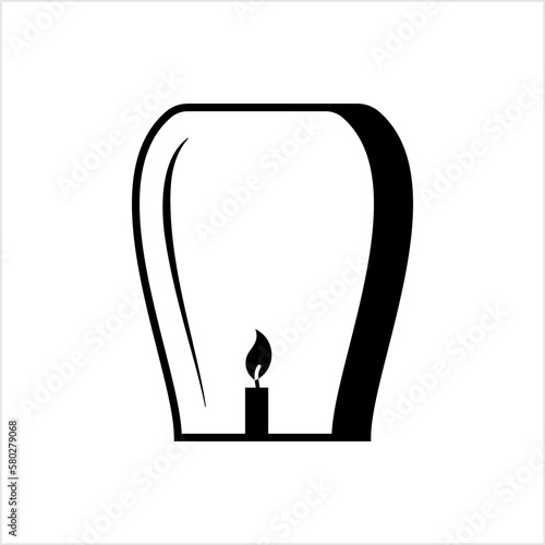 Sky Lantern Icon, Paper Sky Lantern Icon
