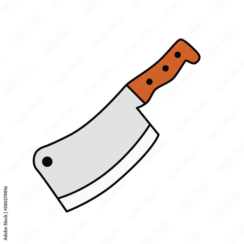 Meat cleaver icon vector design template Meat cleaver icon vector design template