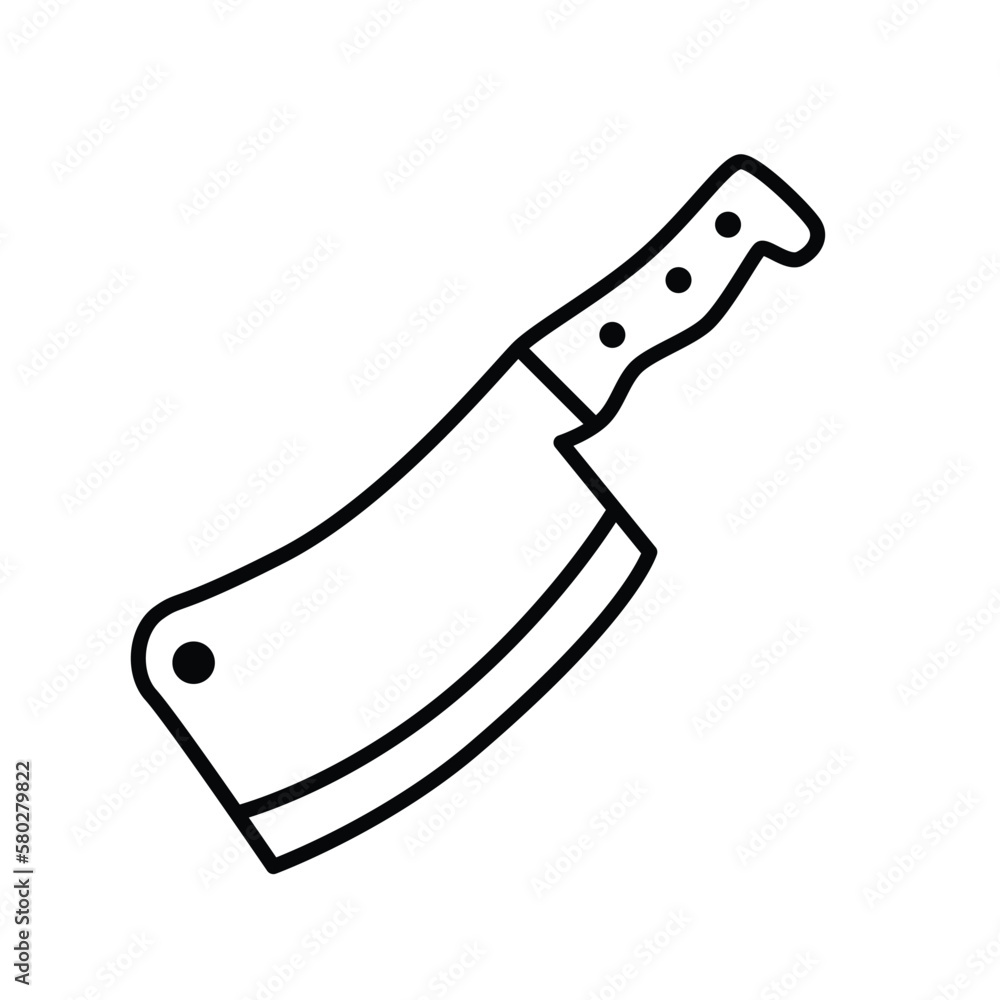 Meat cleaver icon vector design template Meat cleaver icon vector design template