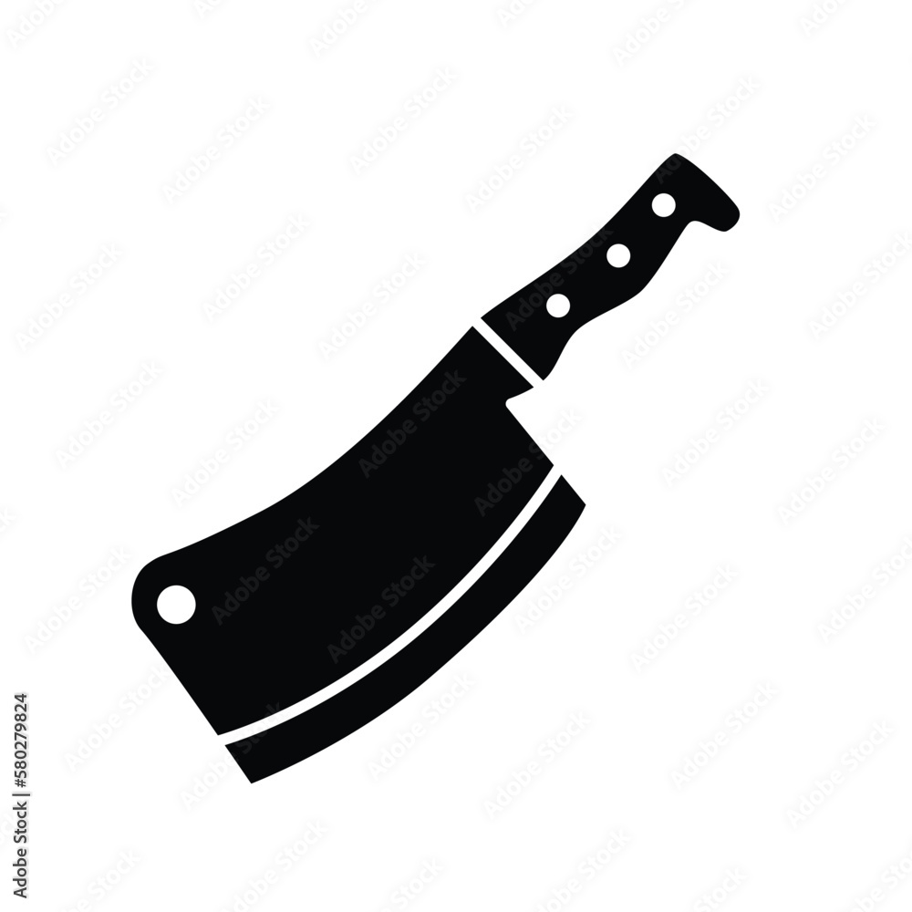 Meat cleaver icon vector design template Meat cleaver icon vector design template