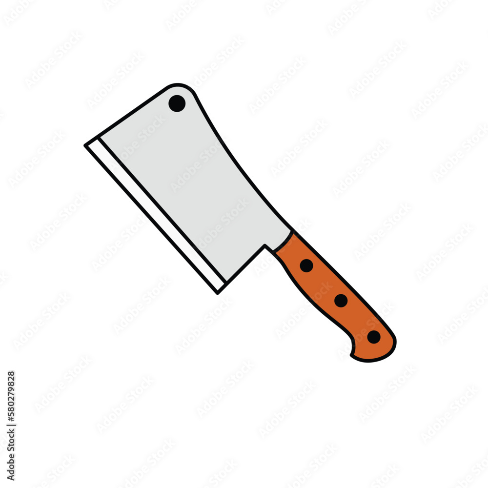 Meat cleaver icon vector design template Meat cleaver icon vector design template