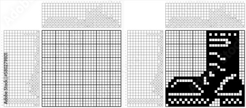Army Boot Icon Nonogram Pixel Art M_2303001