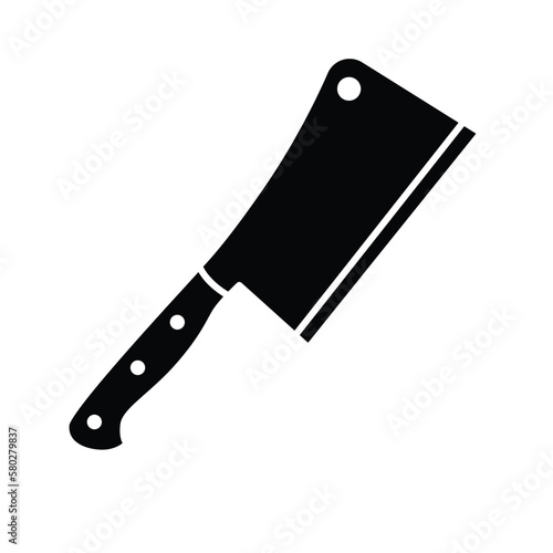 Meat cleaver icon vector design template