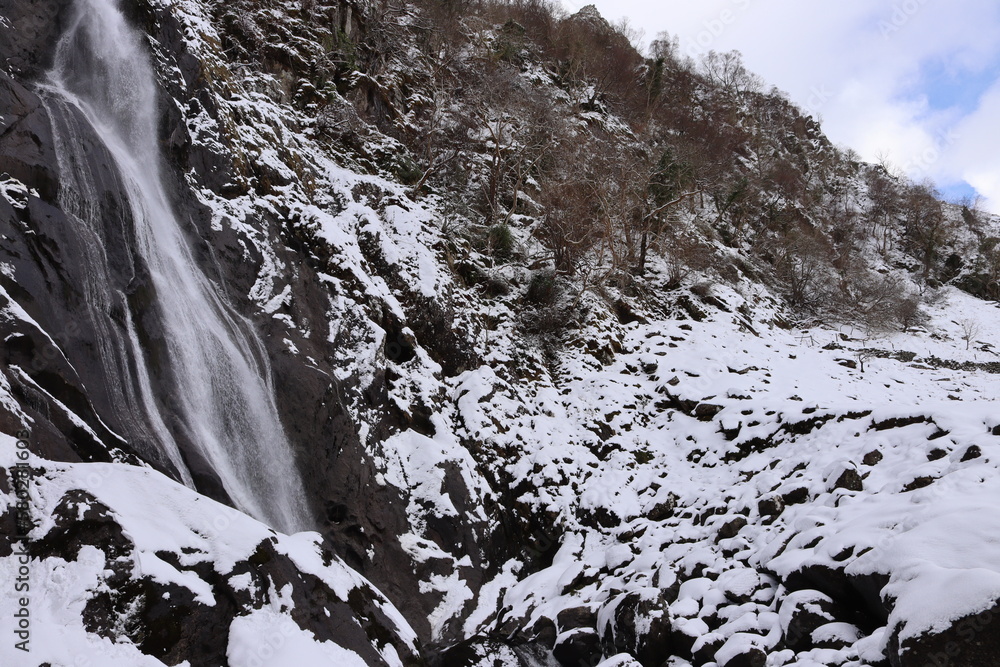 Aber falls snowdonia winter wales