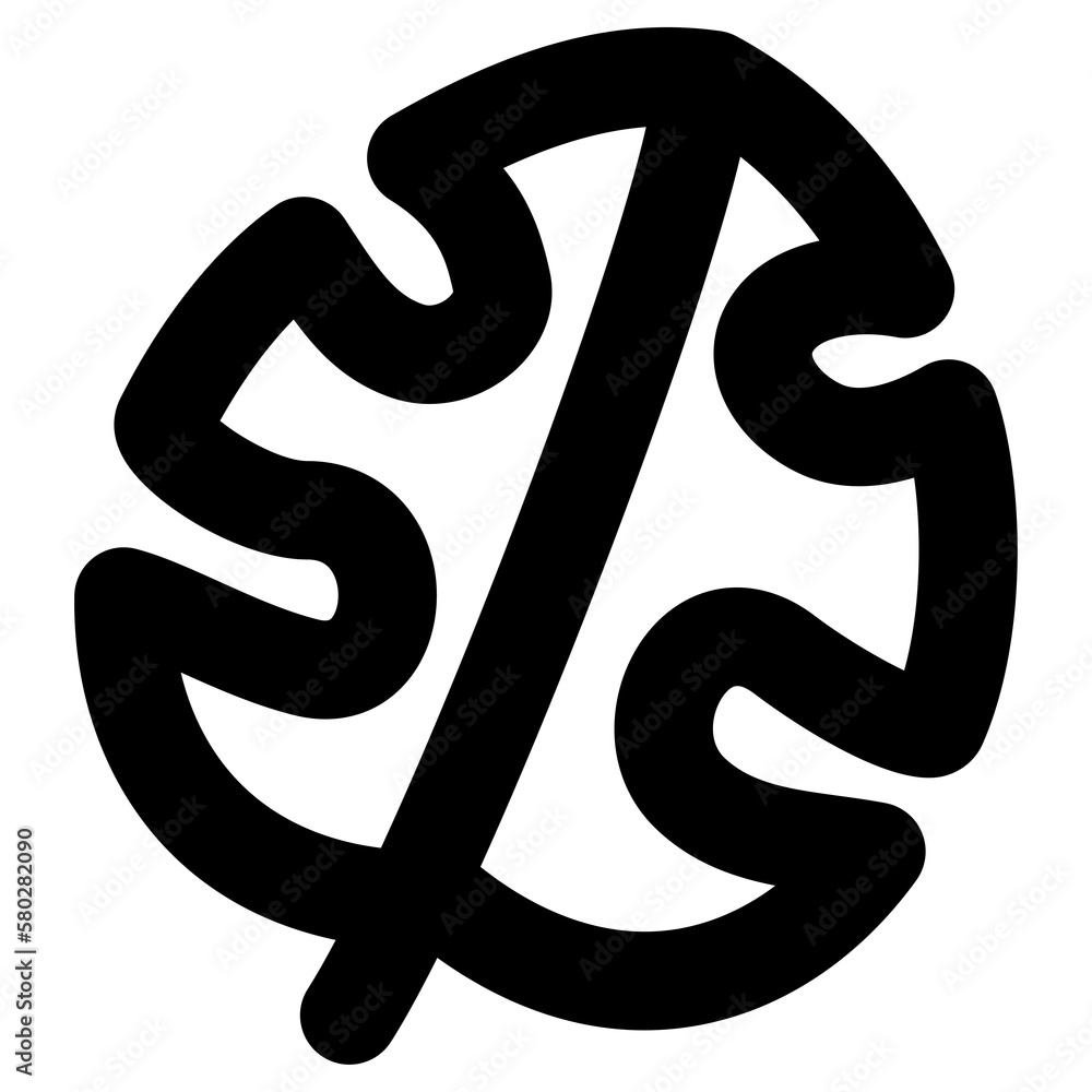 Simple monstera leaf icon Simple monstera leaf icon