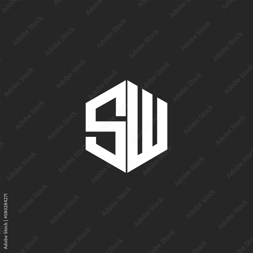 Simple SW logo designs SW monogram Illustrations Simple SW logo designs SW monogram Illustrations