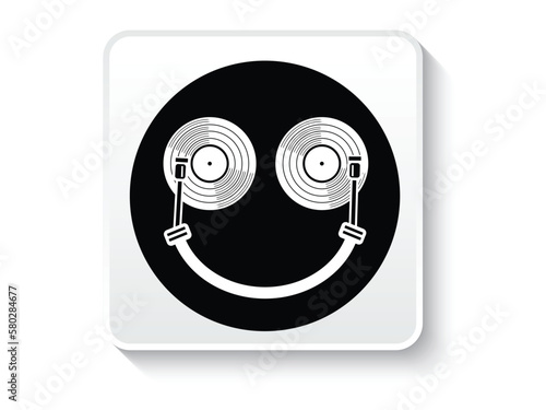 smile DJ music logo