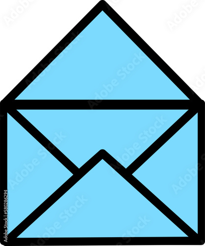 開封された手紙のアイコンイラスト