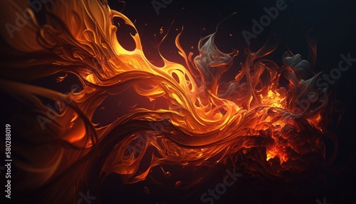 Fotografiet Abstract fiery texture background