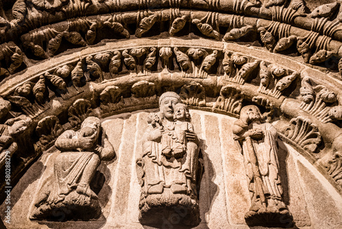 detail of the cathedral of santiago de compostela