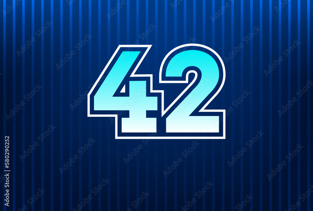 Every year in April, all MLB players wear the number 42 of Jackie robinson's accomplishments background design - obrazy, fototapety, plakaty 