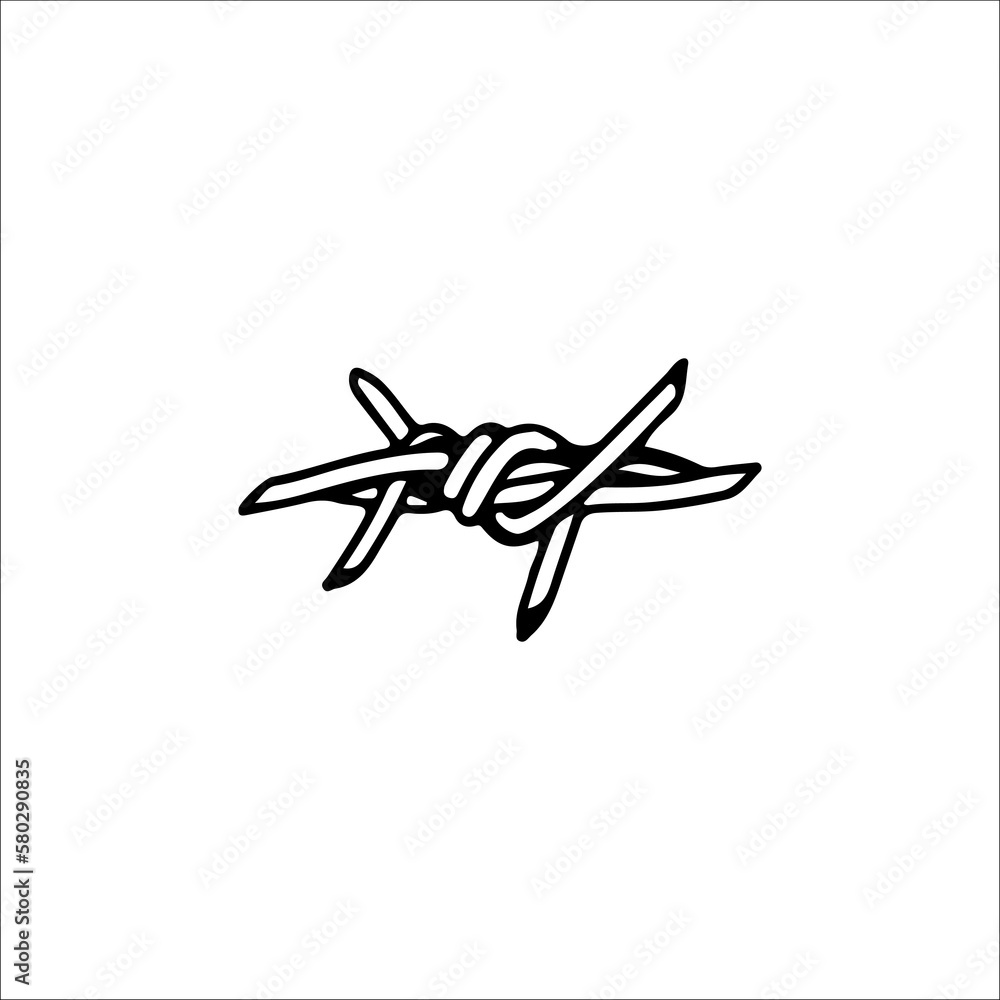 vector illustration of barbed wire concept vector illustration of barbed wire concept