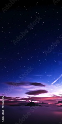 Night sky with stars ~