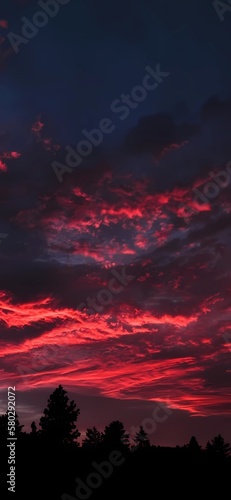 Red sunset sky ~