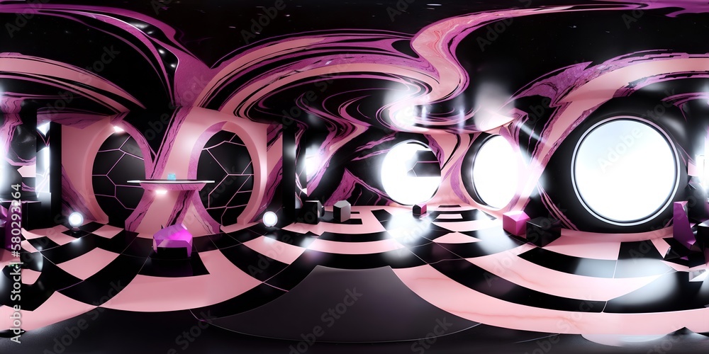 Digital painting in 3d liquid neon tone. Ai generative technology vr ready. abstract background, 3d illusrtation
