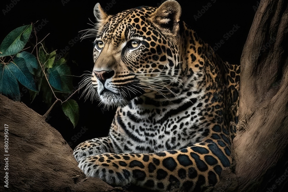 Fototapeta premium Images of a Jaguar. Generative AI