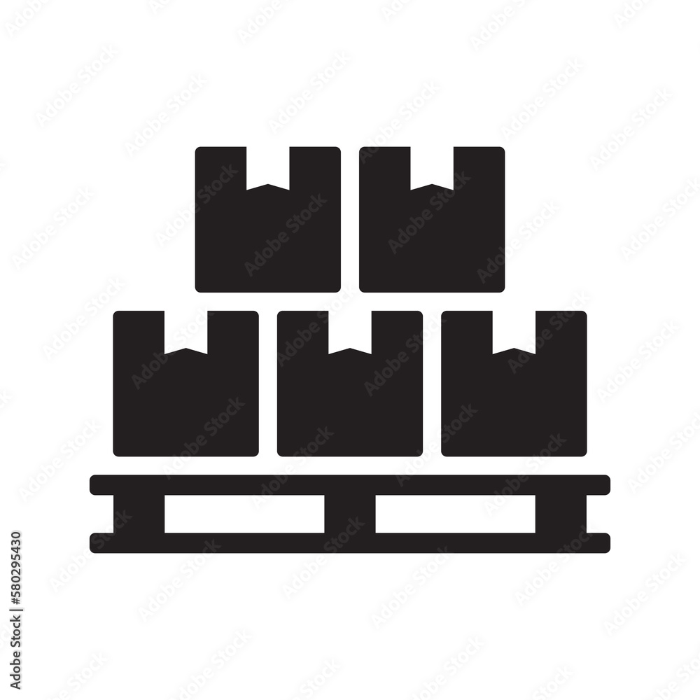 Pallet icon, cargo symbol vector illustration. Pallet icon, cargo symbol vector illustration.