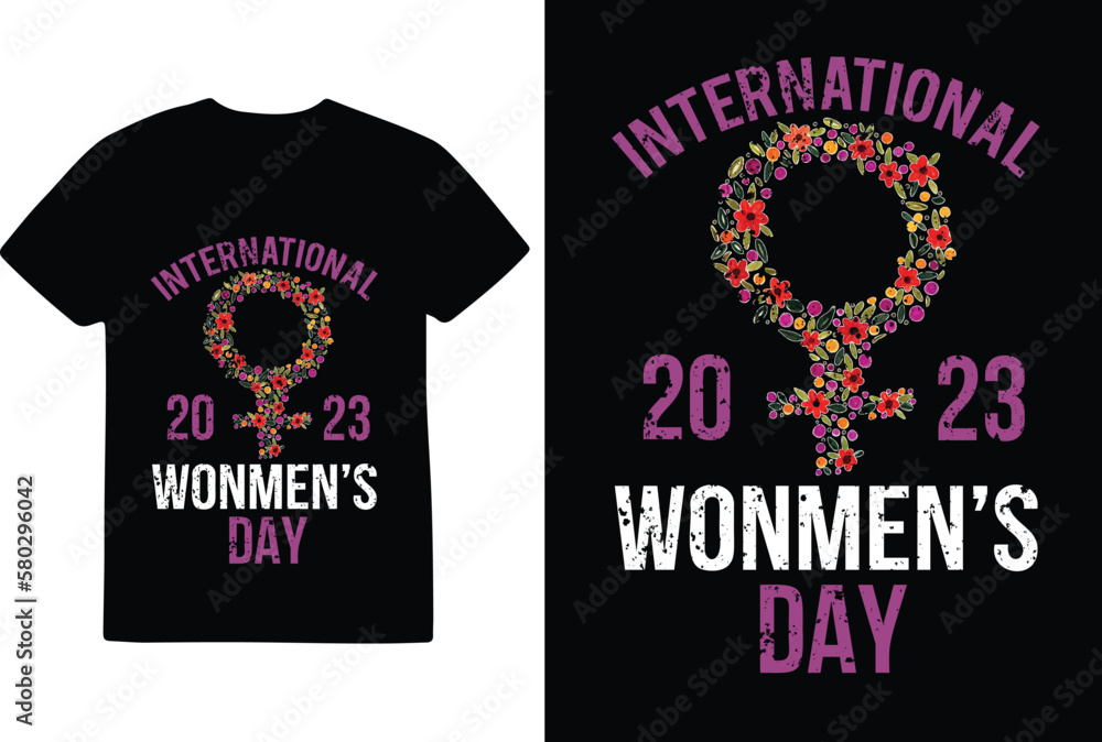Obraz premium International women's day t-shirt design