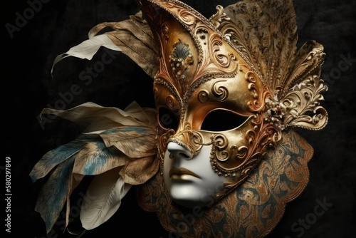 ordinary Venetian mask. Generative AI