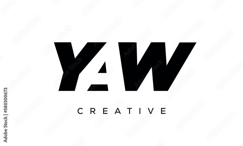YAW letters negative space logo design. creative typography monogram vector YAW letters negative space logo design. creative typography monogram vector