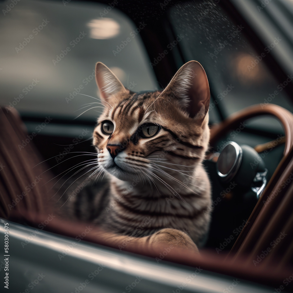 D Chat in Car: Illustration of Futuristic Technology D Chat in Car: Illustration of Futuristic Technology