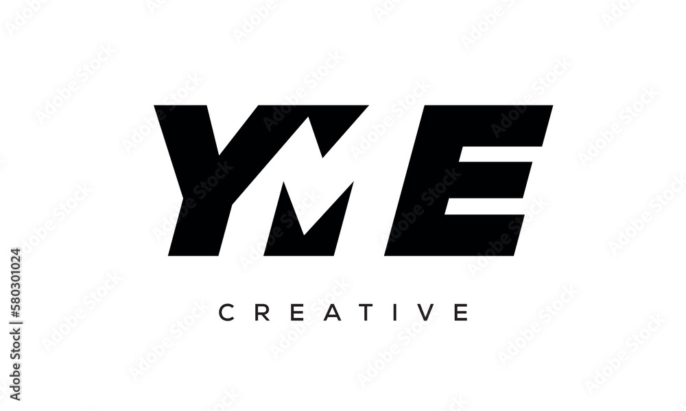 YME letters negative space logo design. creative typography monogram vector YME letters negative space logo design. creative typography monogram vector
