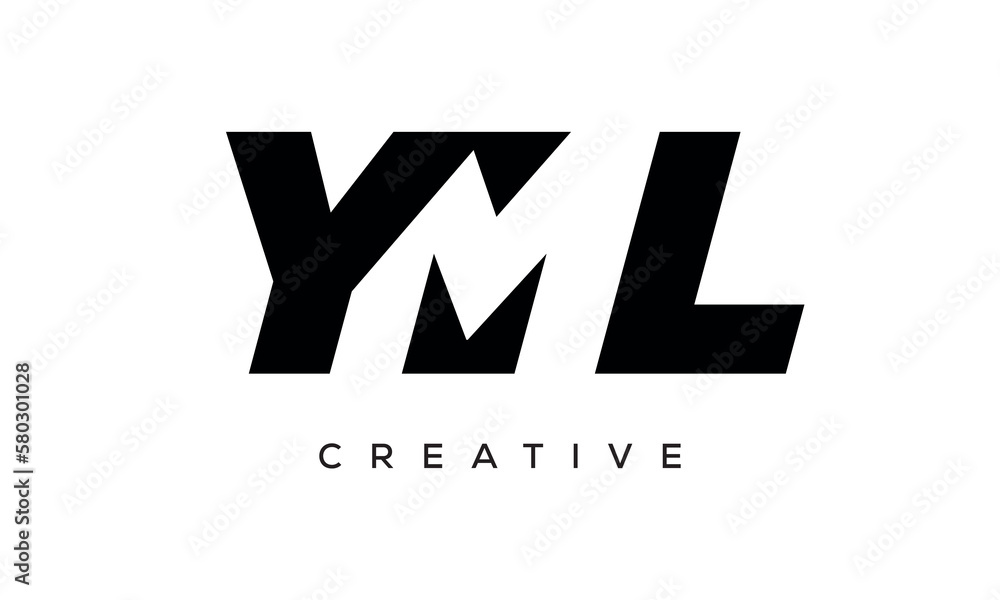 YML letters negative space logo design. creative typography monogram vector YML letters negative space logo design. creative typography monogram vector