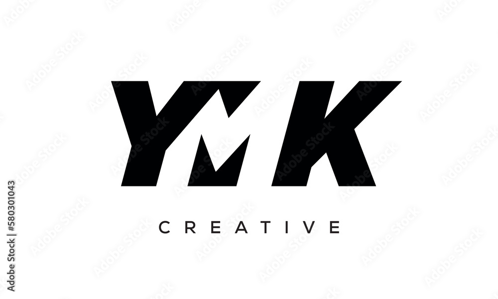 YMK letters negative space logo design. creative typography monogram vector YMK letters negative space logo design. creative typography monogram vector
