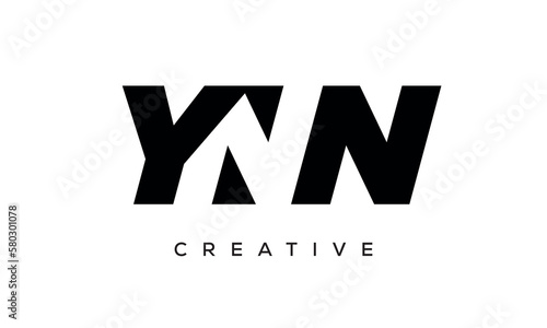 YNN letters negative space logo design. creative typography monogram vector