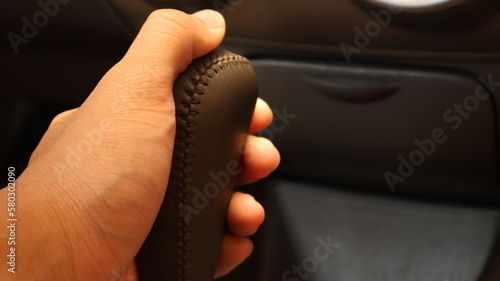 holding the transmission lever