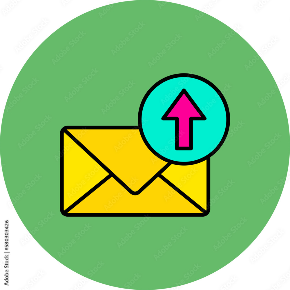 Send Multicolor Circle Filled Line Icon Send Multicolor Circle Filled Line Icon
