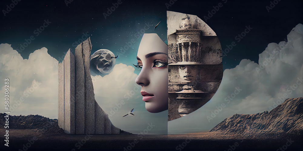 gallery grade fine art created with generative ai, abstract photo