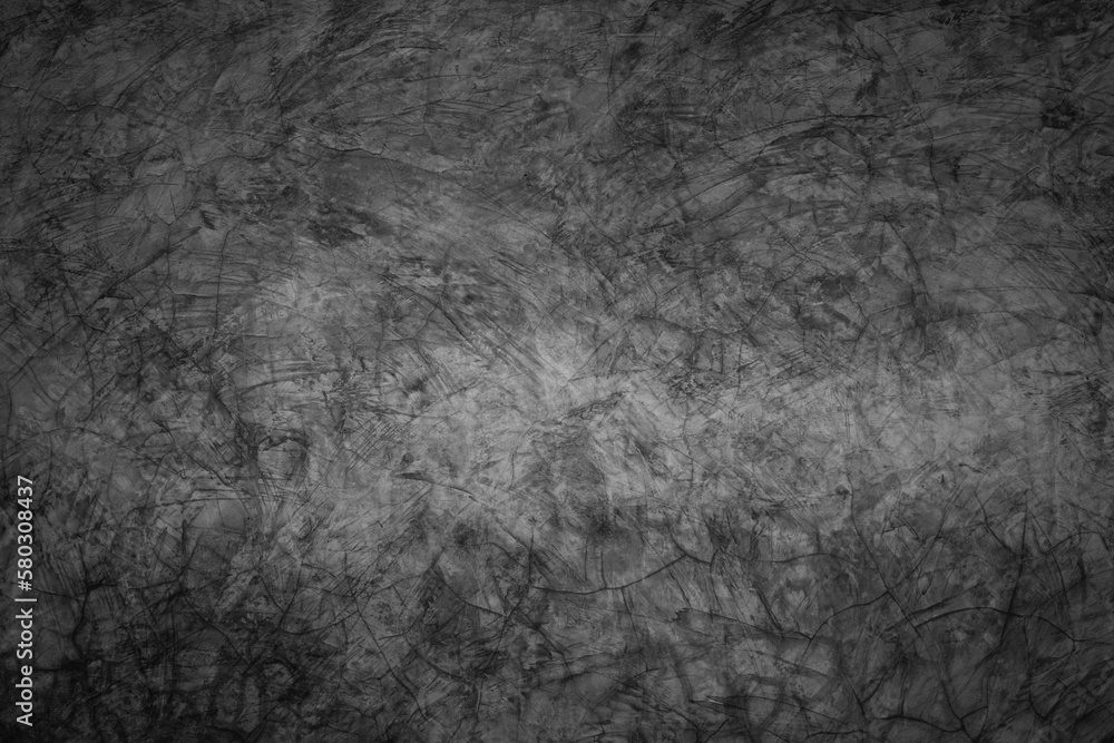 The texture of the old concrete wall for the dark background, cement and concrete texture for the pattern and background, and Dark grunge textured wall close up