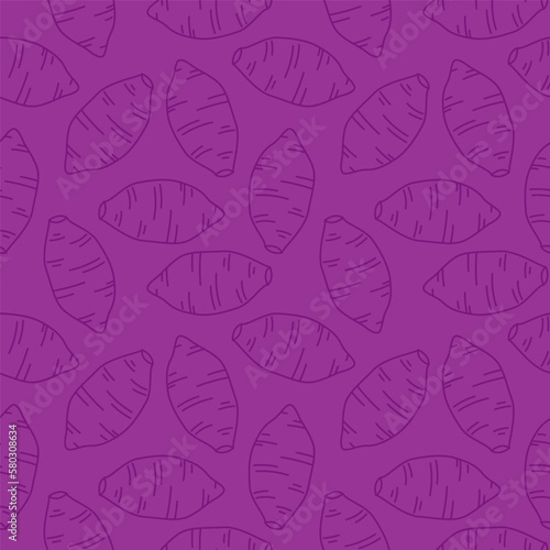 Roasted sweet potato. Sweet Potato pattern wallpaper. sweet potato symbol vector.