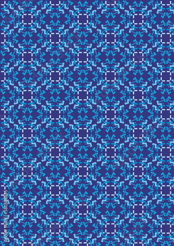 seamless pattern with blue tiles
