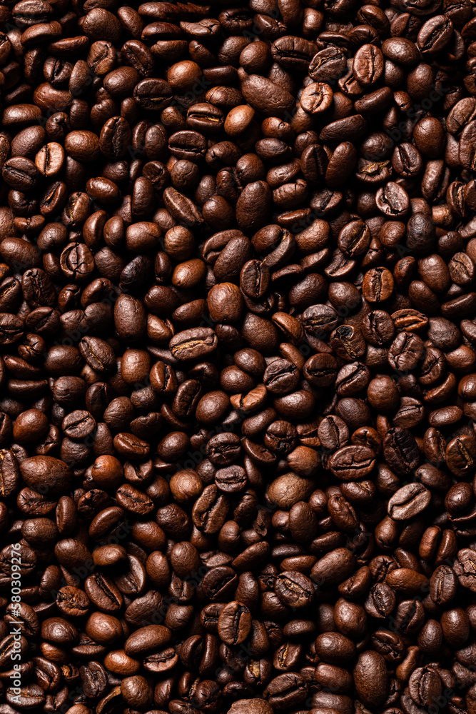 Fototapeta premium Roasted coffee beans background