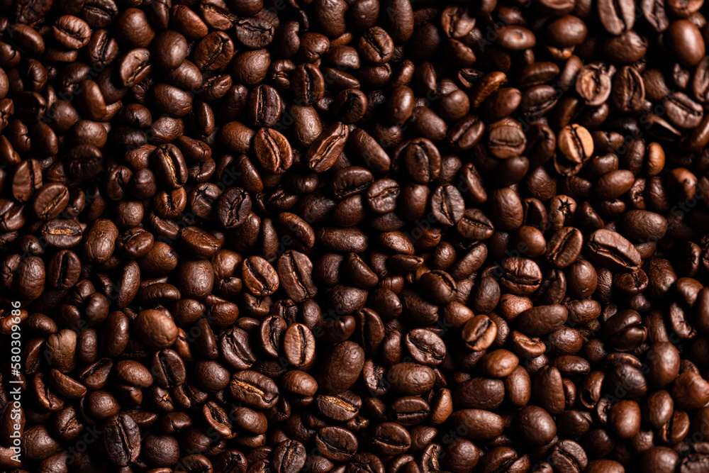 Roasted coffee beans background Roasted coffee beans background