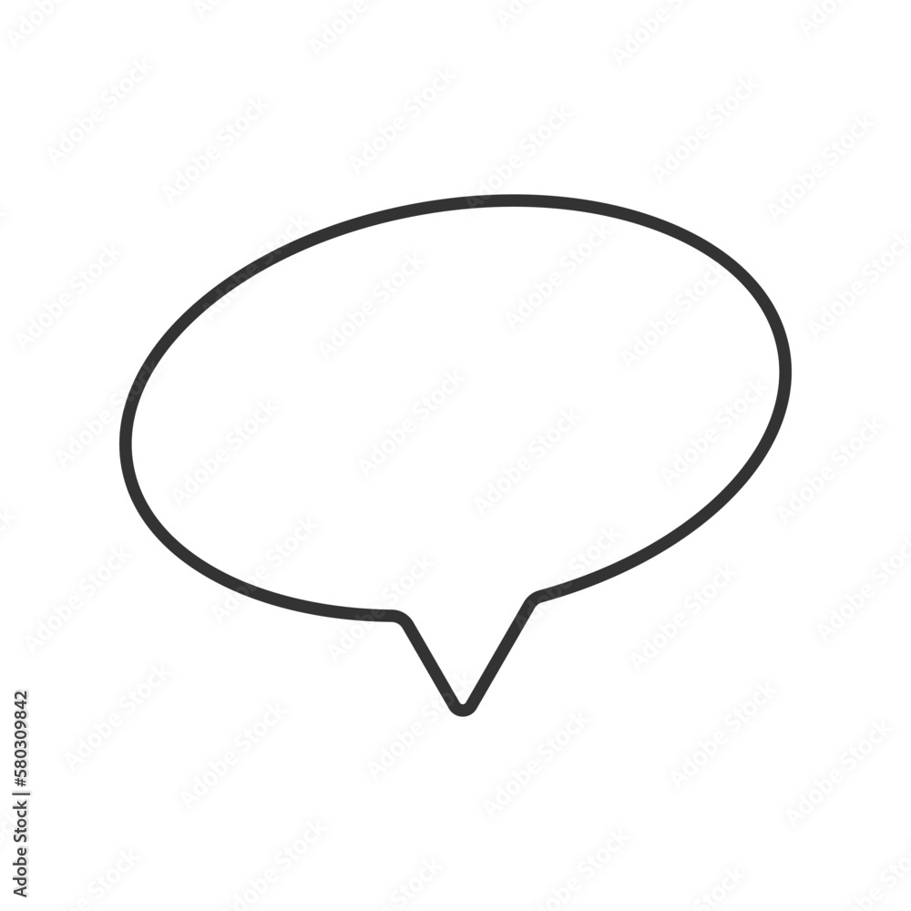 speech bubble outline vector illustration isolated on white background. speech bubble line icon for web, ui and social media design speech bubble outline vector illustration isolated on white background. speech bubble line icon for web, ui and social media design