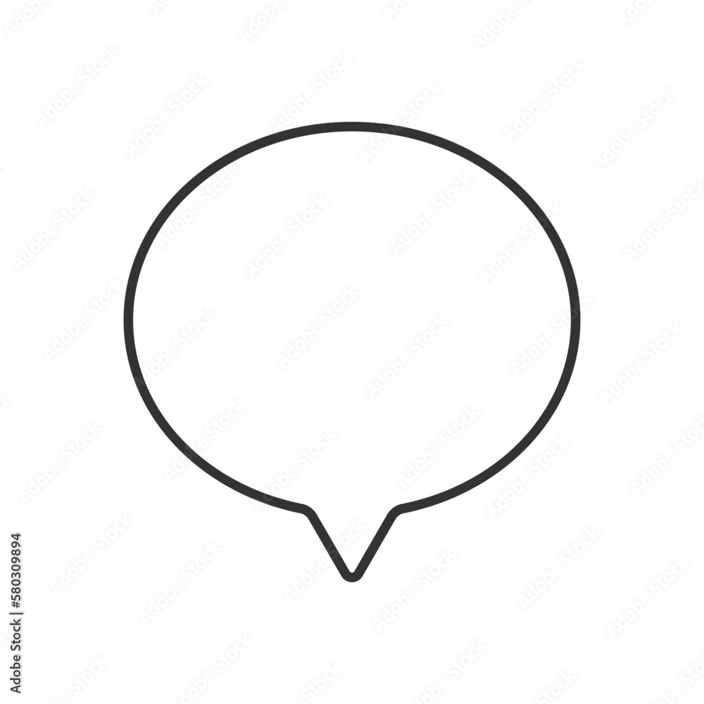 speech bubble outline vector illustration isolated on white background. speech bubble line icon for web, ui and social media design speech bubble outline vector illustration isolated on white background. speech bubble line icon for web, ui and social media design