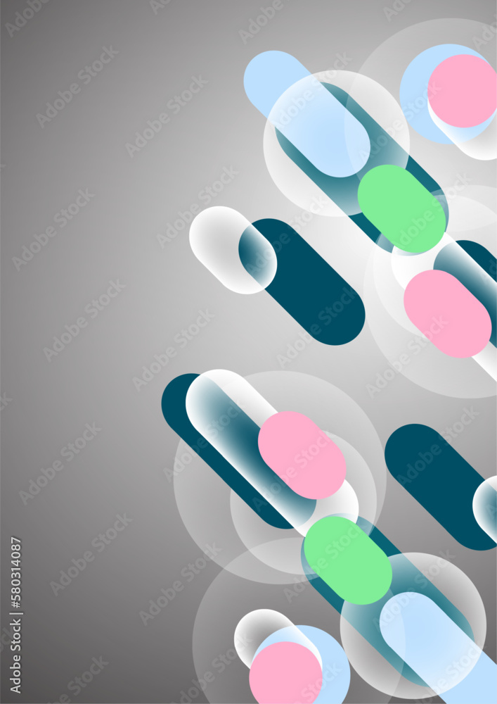 Overlapping geometric shapes and circles. Stylish trendy techno design background for business or technology presentations, internet posters or web brochure covers. Vector Overlapping geometric shapes and circles. Stylish trendy techno design background for business or technology presentations, internet posters or web brochure covers. Vector
