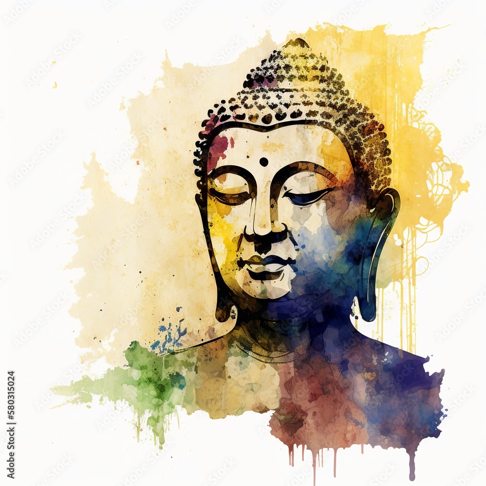 illustration for Buddha Purnima or Vesak Day, Generative ai