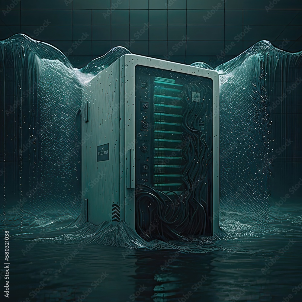 Server Rack Submerged Welcome to the world of information servers, where data reigns supreme ...