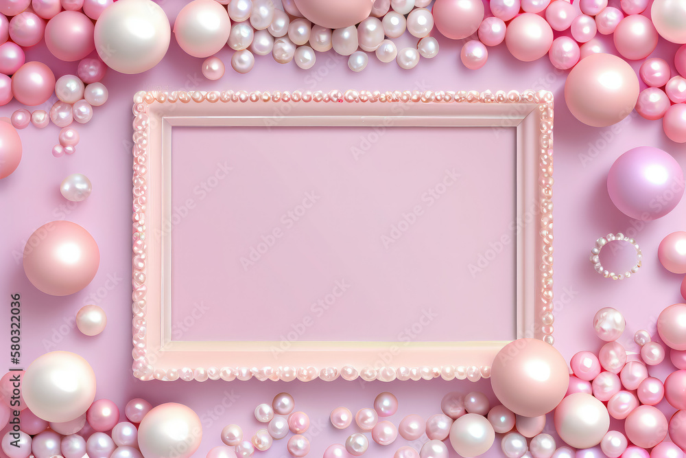 easter eggs background pastel color and frame, generative AI easter eggs background pastel color and frame, generative AI