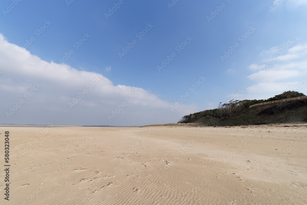 Sand dunes of Créances village in Cotentin  coast