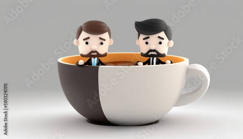 businesstalk in a coffecup photo