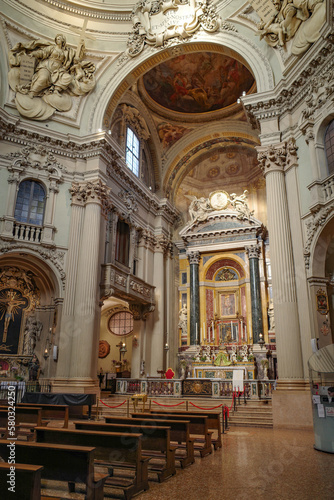 Bologna  Italy - 16 Nov  2022  Interior of the Santuario di Santa Maria della Vita church