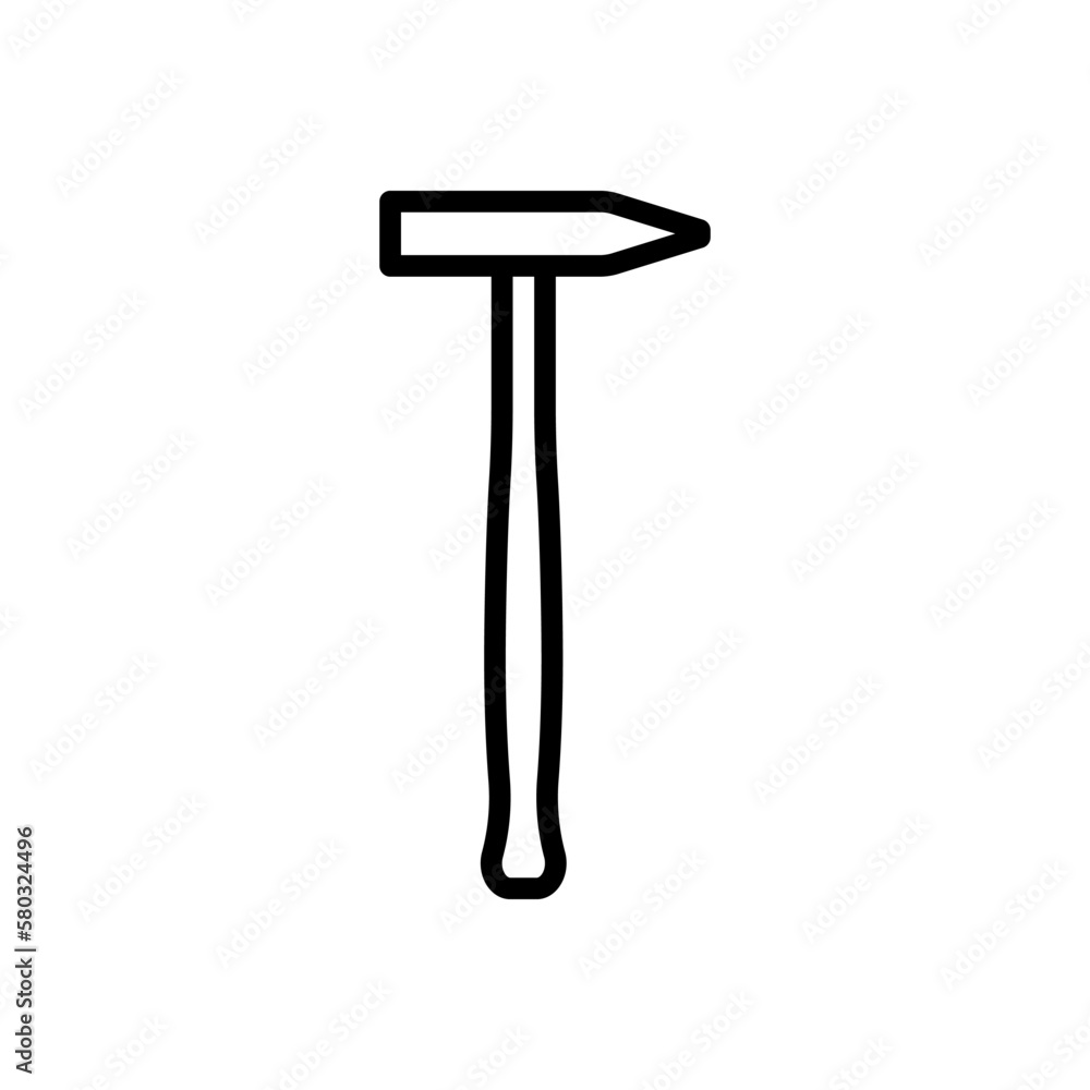 Hammer vector icon. Vector sign in simple style isolated on white background. Hammer vector icon. Vector sign in simple style isolated on white background.