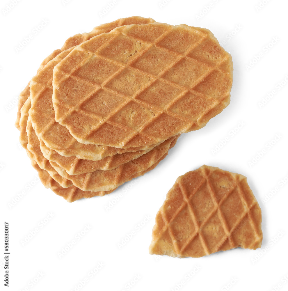 delicious waffles isolated, crunchy cookies snacks, sweet and delicious wafer food, selective focus taken straight from above delicious waffles isolated, crunchy cookies snacks, sweet and delicious wafer food, selective focus taken straight from above